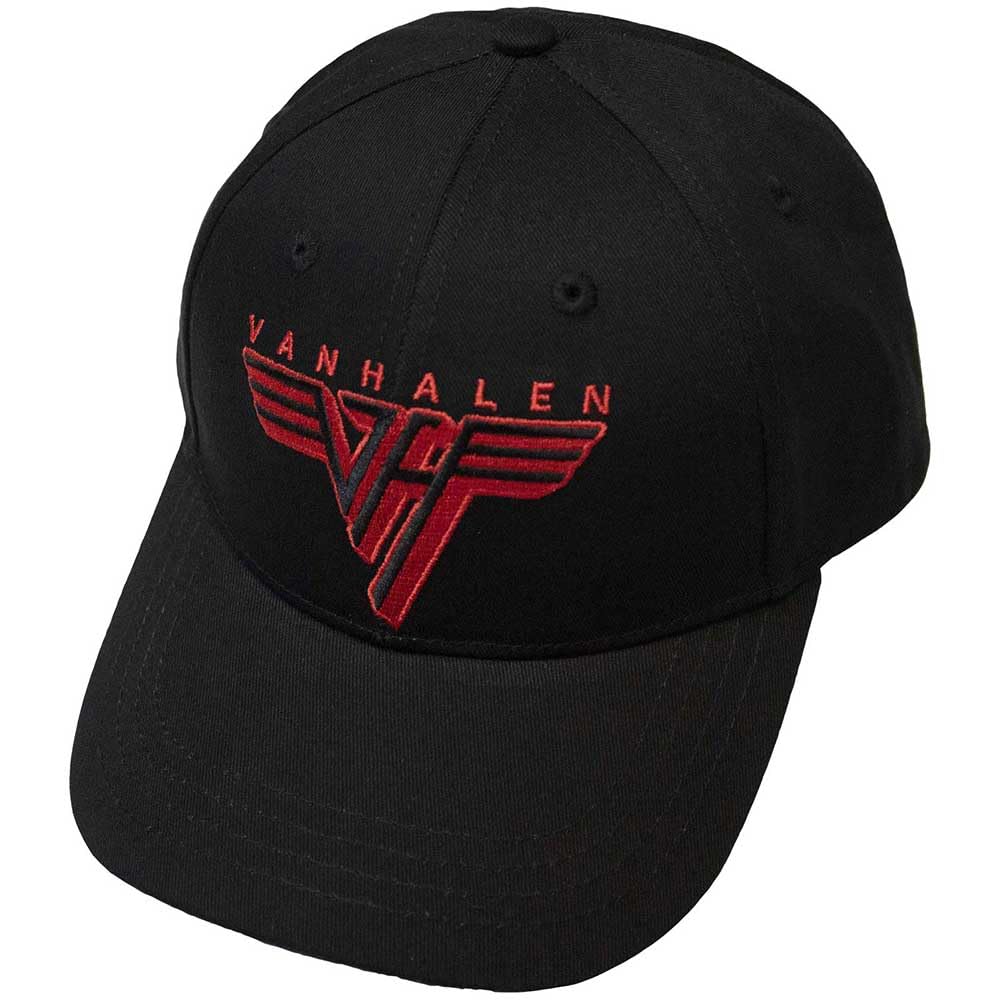 Rock Off Van Halen 'Classic Red Logo' Black Baseball Cap, One Size