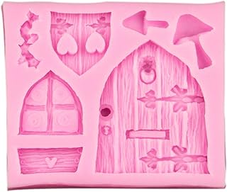 TOOGOO 3D Attrezzo della Muffa della Torta della Muffa del Sugarcraft della Torta del Fondente del Silicone del Silicone del Portello della Porta della Casa