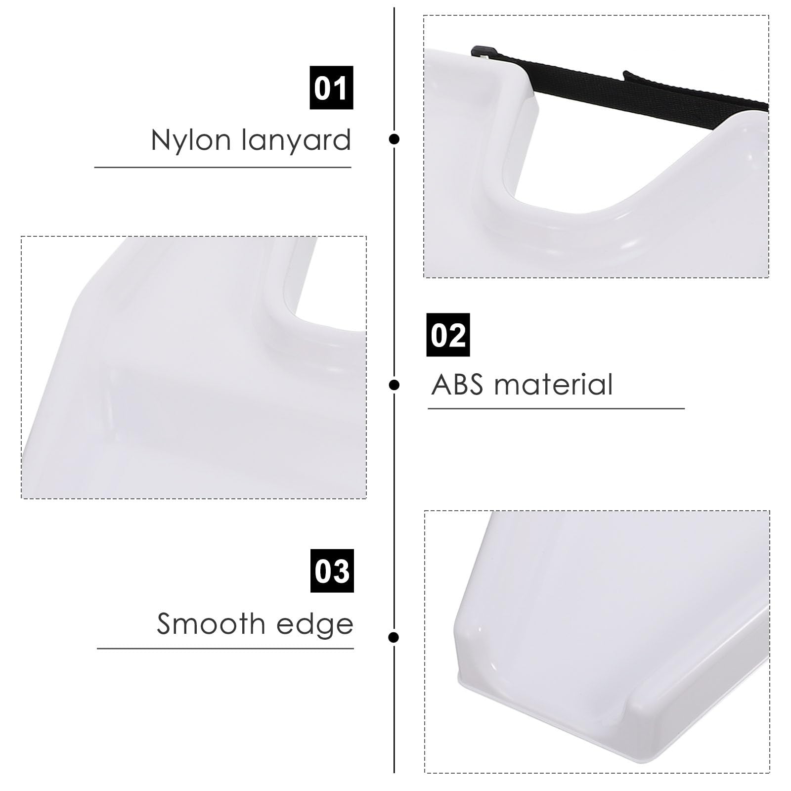 Generico Lavatesta in Plastico Bianco Professionali Parrucchiera Portatile Robusto e Leggero e Chioma per Pazienti, per Bed Rest