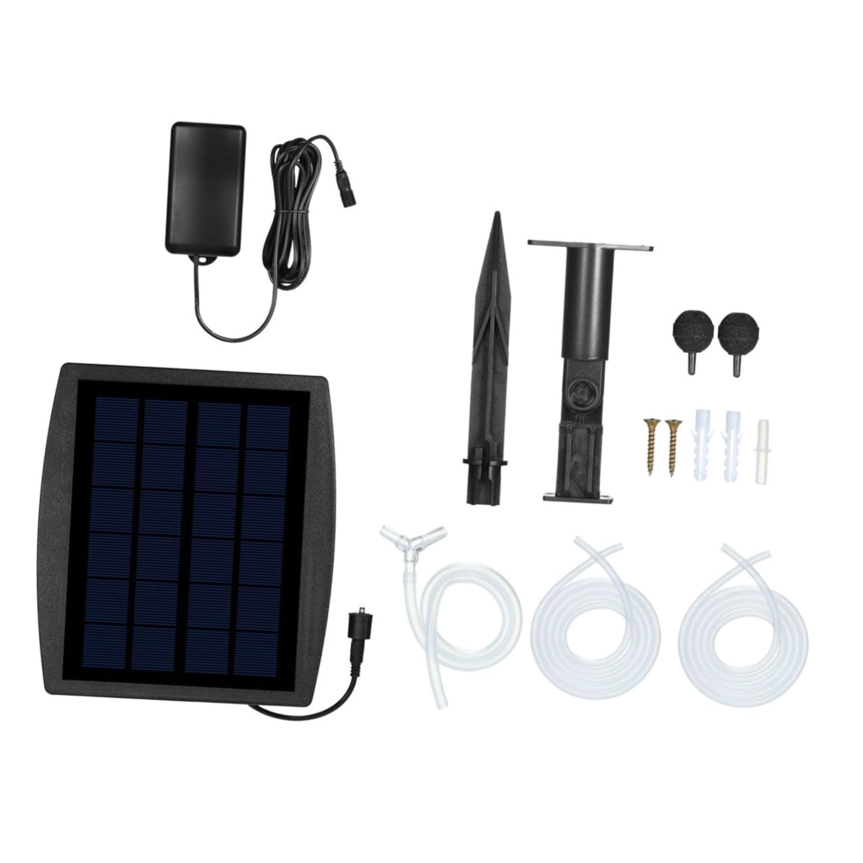 Milisten Solar Teich Sauerstoffpumpe für Aquarium und Gartenteich Tragbar Geräuscharm mit Solarladung
