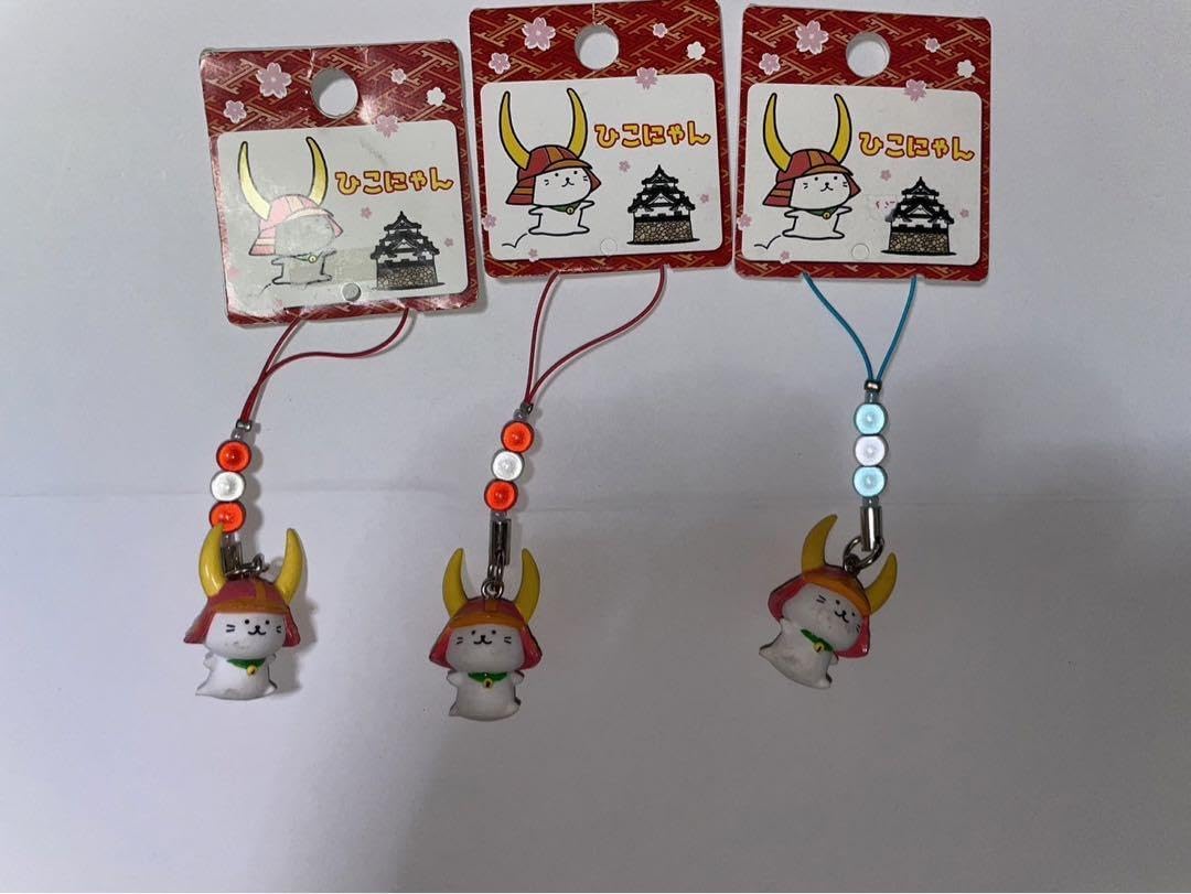 Amazon.co.jp: ひこにゃんストラップ×3セツト : おもちゃ
