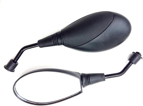 Miniatura 1 de Espejos universales de 0.394 in para motocicleta, ciclomotor, ATV, color negro, se adapta a GY6 Touring Bikes Sport Bike Cafe Racers Scooters