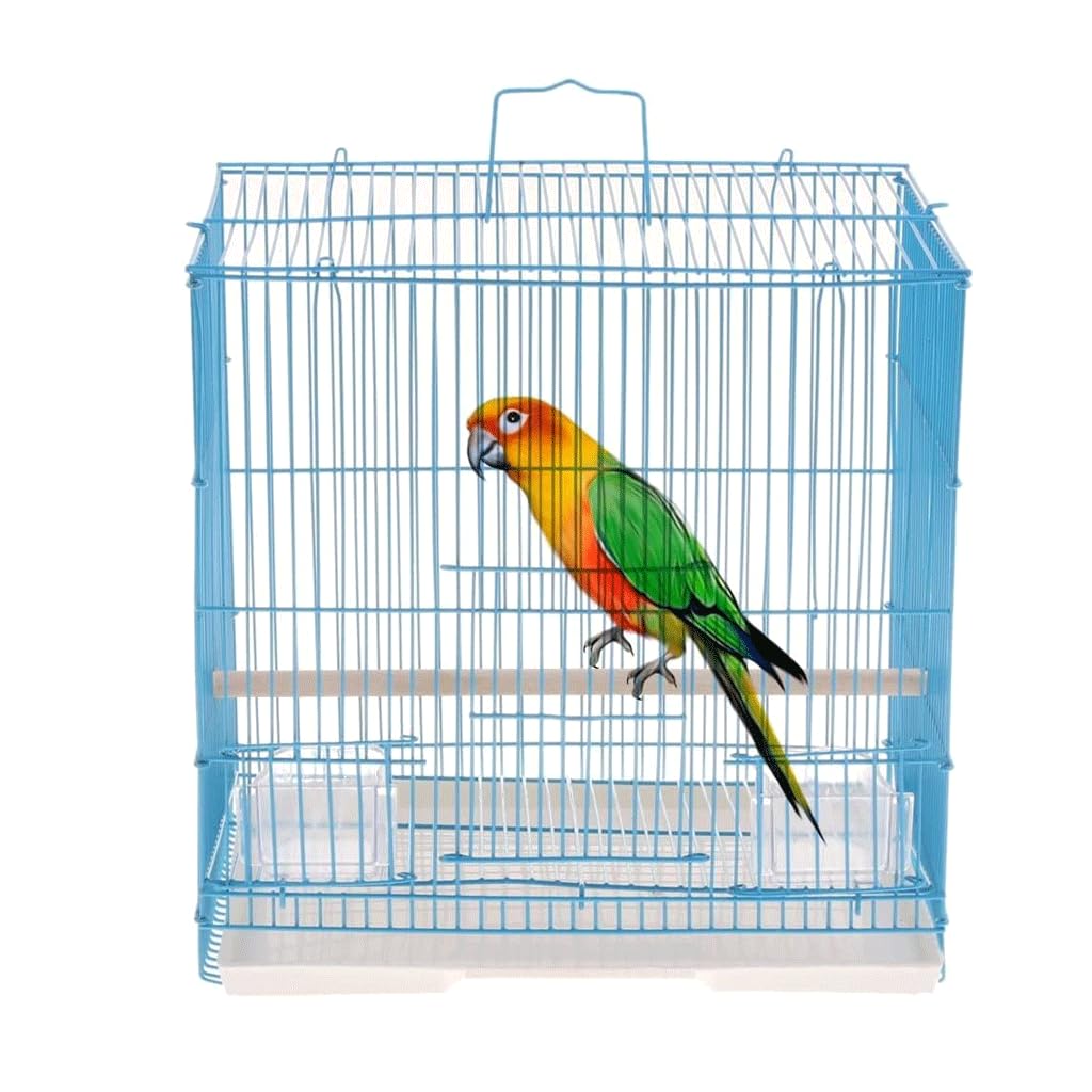 Jaula para pájaros, Jaula para pájaros, jaulas para pájaros, transportines Grandes para pájaros, Jaula de Vuelo de Metal Creativa Cuadrada, transportín Duradero para Casas