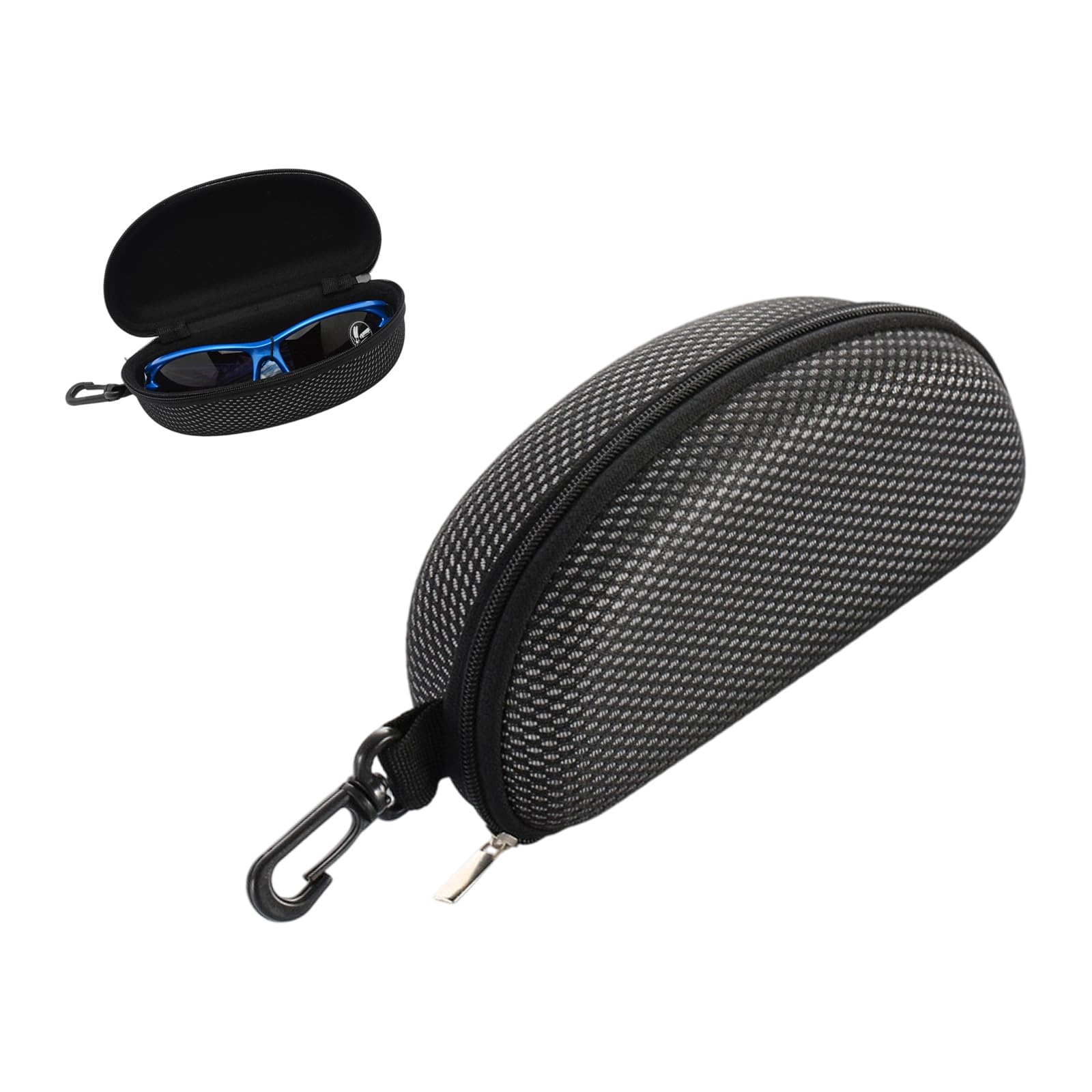 Murye Unisex Multicolor Permanent Protective Case For Cycling Fishing Sunshades Compact Thin Plan With Slide Ending Clip Hook For Outdoor Sports Storage Thin Sunglasses Owner With Hook
