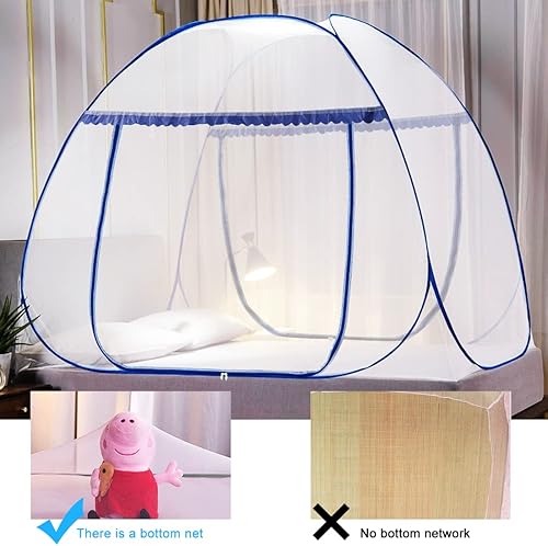 Miniatura 3 de Omont Tienda de campaña de red desplegable con parte inferior, diseño plegable para dormitorio y viajes al aire libre, fácil de instalar y lavar