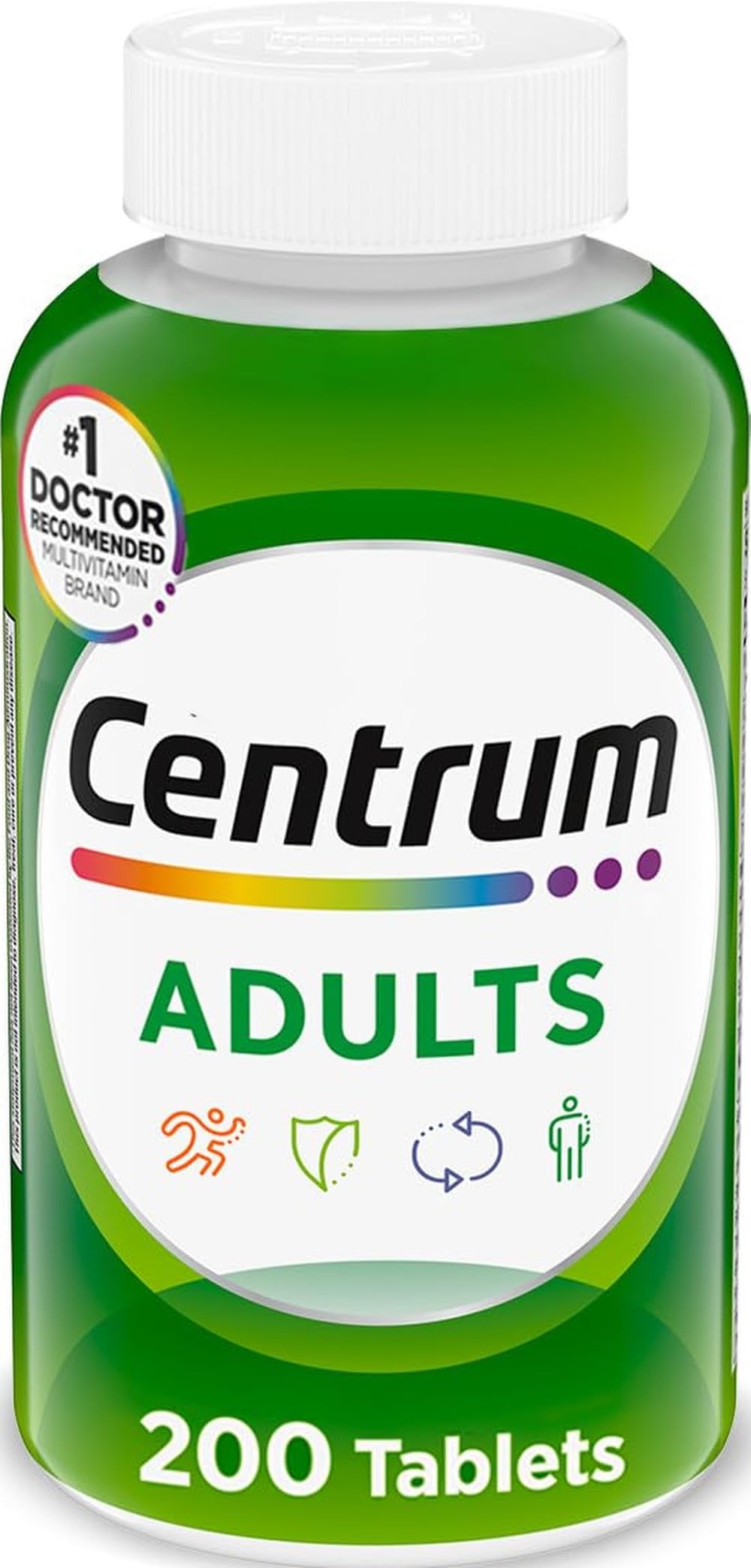 Centrum Multivitamin for Adults 18 and Over, 200 Tablets | Contains B Vitamins, Vitamin C, Vitamin E and Antioxidants, Suppor