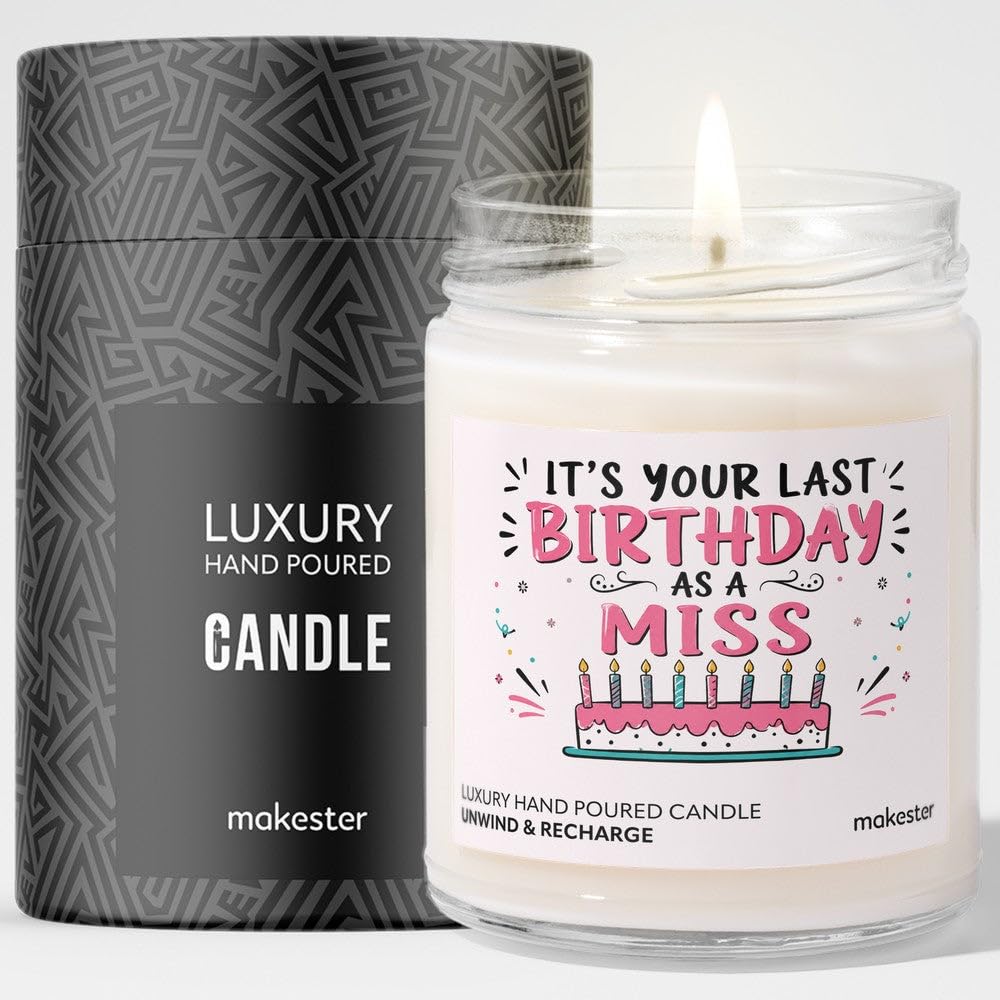 Birthday Gift for Bride-to-be - Luxury Soy Wax Candle - Vanilla, Jasmine, Sugared Almond - Makester — image 1