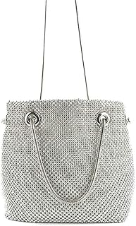Pochette Borse da Sera con Strass per Borse da Sera per la Festa di Occasioni Formali Adatto a Feste e Matrimoni (Colore : Silver, Size : Free Size)
