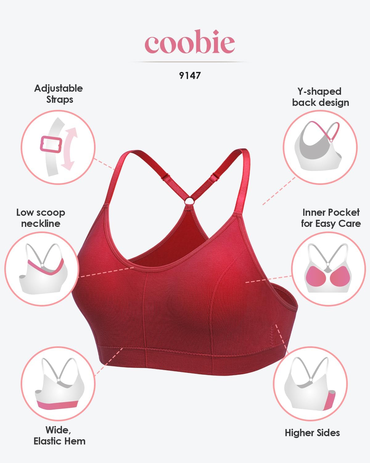 Coobie Seamless Scoopneck Yoga Bra - Image 5