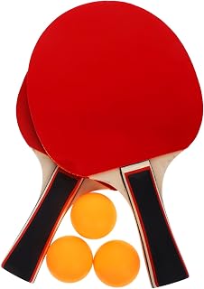 Table Tennis Paddle Set with Bag, Wooden Training Racket for Exercise