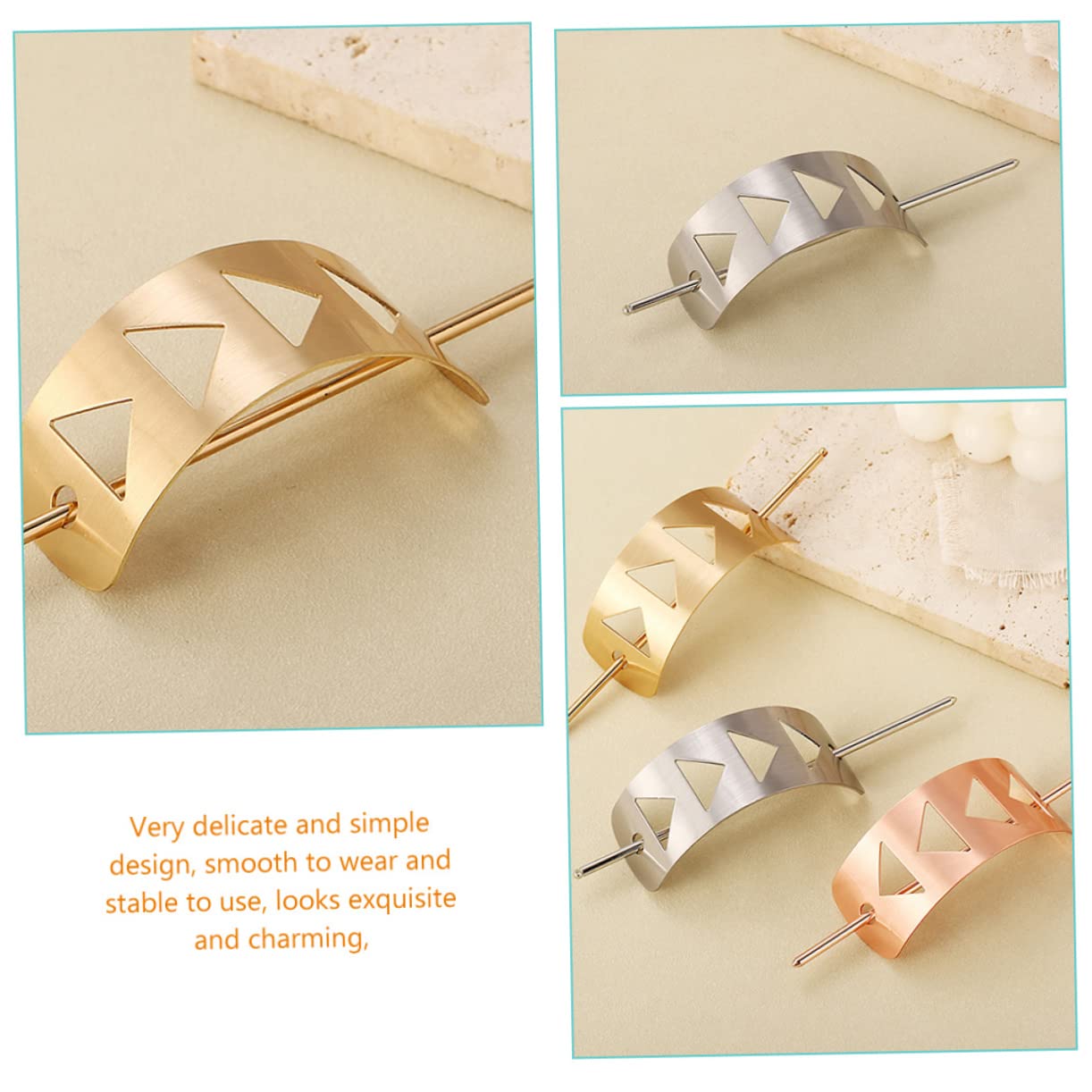 MAGICLULU 8 Piezas Horquilla De De Caballo Clip De De Caballo Pinza Para El Pelo De La Novia Clips De Moño Para El Cabello Palos De Pelo Updo Herramienta Perder Brazalete Metal