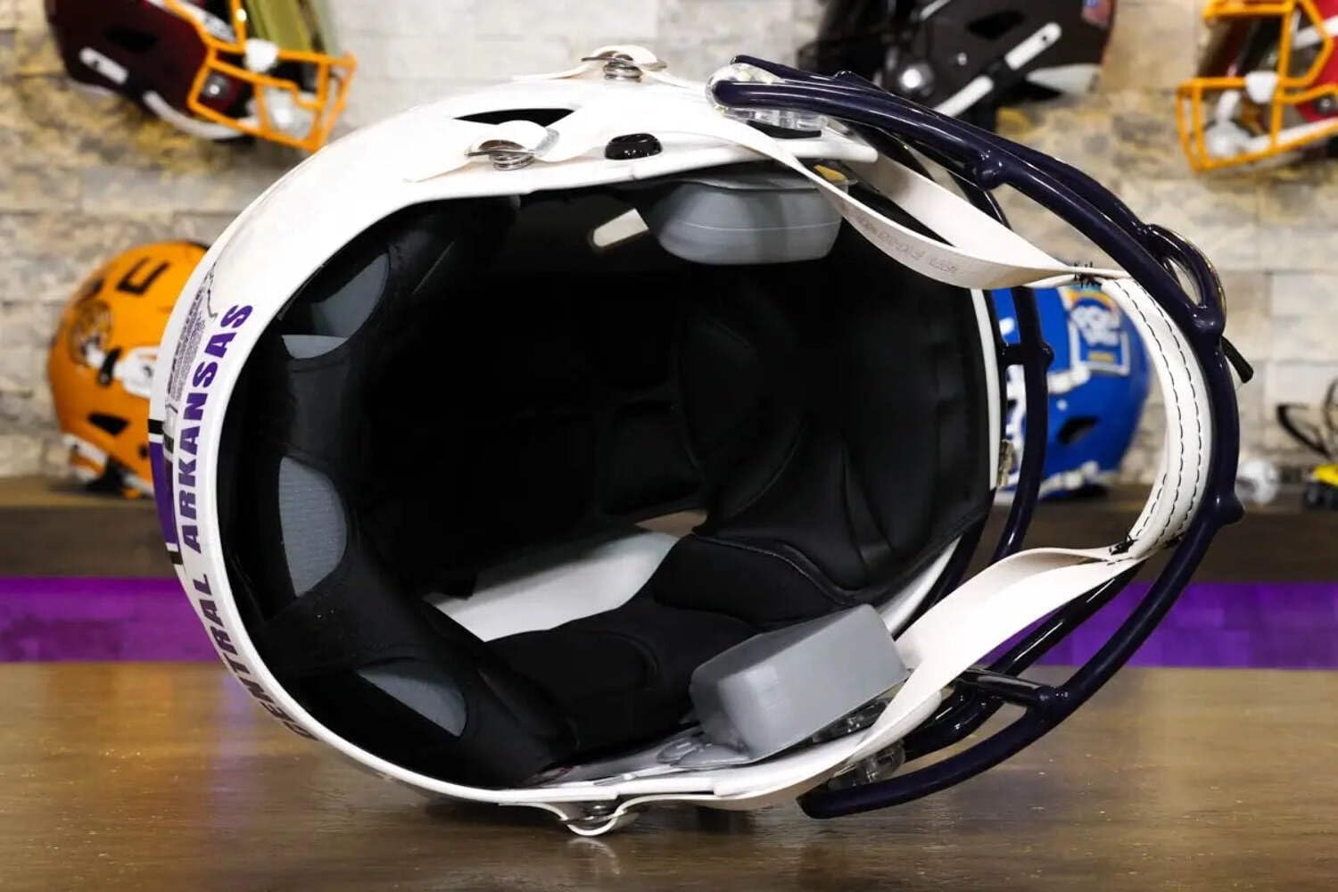 Central Arkansas Bears Script Full-Size Speed Authentic Helmet - Green Gridiron