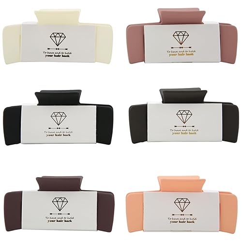 Pinzas cuadradas para el pelo de dama de honor, despedida de soltera, 4.1 pulgadas, juego de 6 pinzas rectangulares para el cabello para despedida