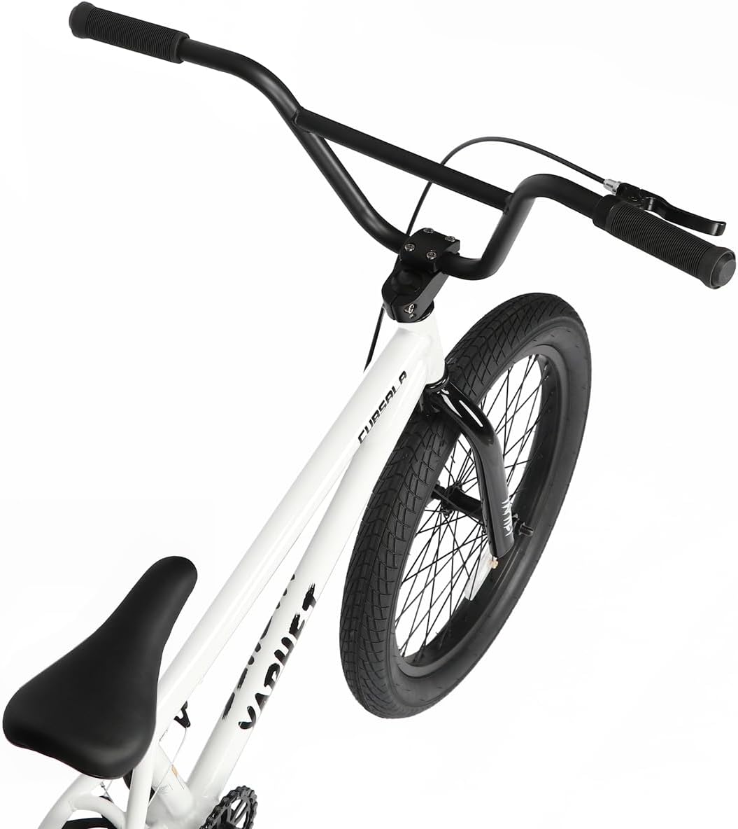 Freestyle BMX Bike, Yaphet Bicycle for Teen Beginner and Adult Riders, Bike with Hi-Ten Steel Frame