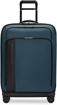 Briggs & Riley 66cm Medium Expandable Spinner - Checked Luggage for Travel, Suitcases with Wheels, Softside Rolling Bag for Men & Women - ZDX Collection, Ocean