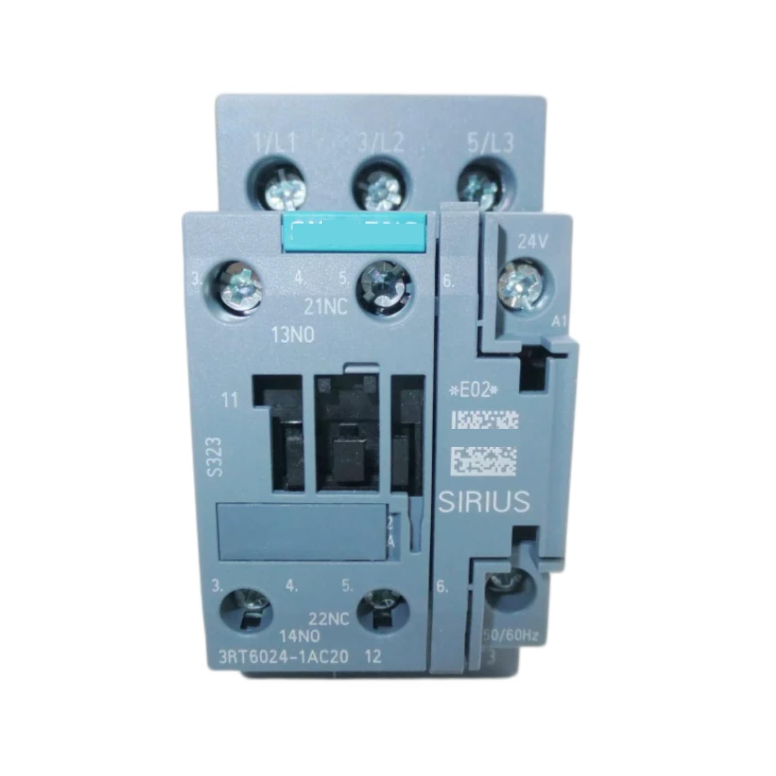 JHSLJCQS Contactors 3RT6024-1AC20 3RT60241AC20, 12A 24V 1NO 1NC DIN Rail Mount Contactor