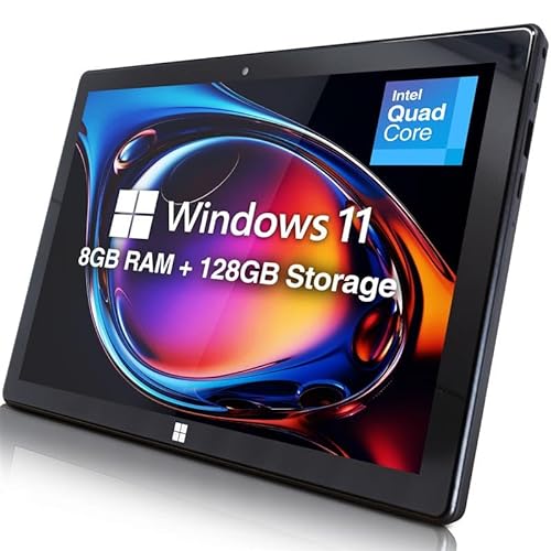 Fusion5 10" Windows 11 Tablet - Ultra Slim Windows Tablet PC - 8GB RAM, USB 3.0, Micro HDMI, Full HD Display, 5MP & 2MP Cameras, Expandable Storage