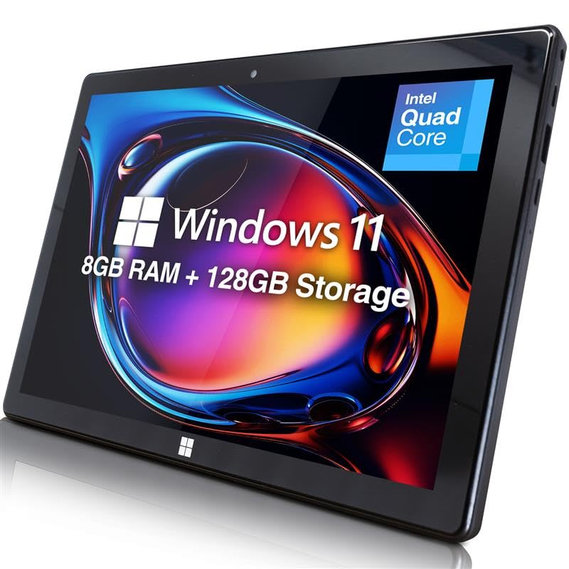 Fusion5 10" Windows 11 Tablet - Ultra Slim Windows Tablet PC - 8GB RAM, USB 3.0, Micro HDMI, Full HD Display, 5MP & 2MP Cameras, Expandable Storage