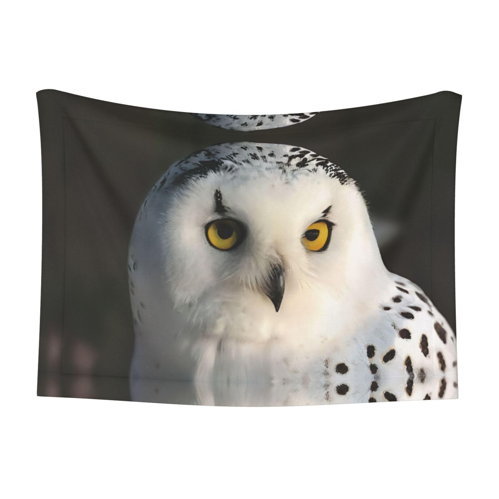 Snowy Owl Eyes Pet Blanket Soft Plush Bedding for Dogs Cats Comfortable Warm Cuddly Pet Mat with Velvet