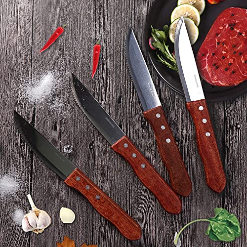 LA TIM'S Steak Knife Set,4-PCS RVS Steak Messen Set met Gift Box,Keuken Steak Mes met Ergonomisch Handvat - Image 3