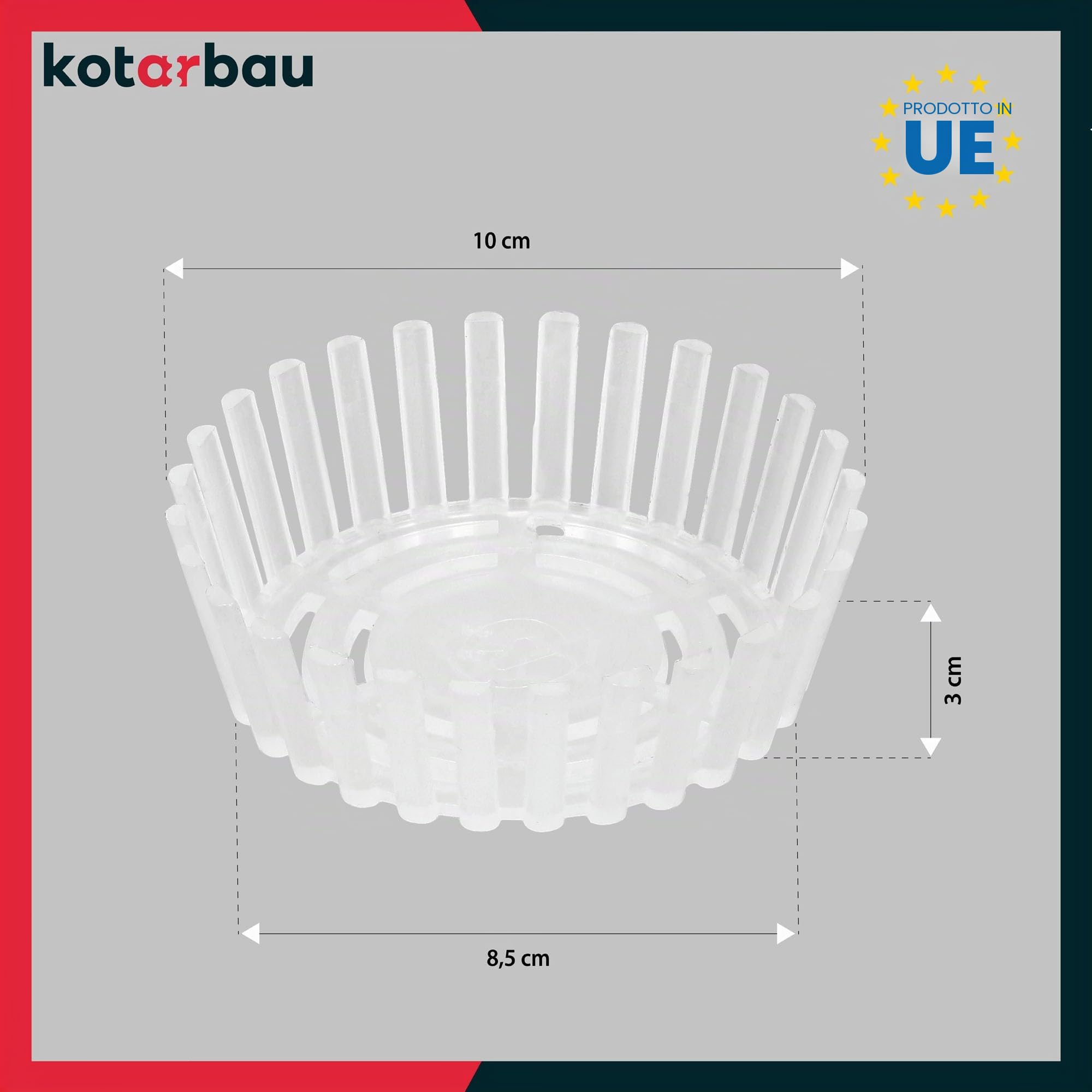 KOTARBAU® Set 10 Pezzi Pressini Per Barattoli Conserve - Plastica - 100 mm - Bianco - Pressini per Conserve - Presselli per Barattoli