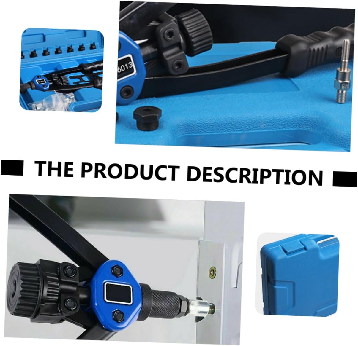 140pcs Manual Rivet Nut Tool Kit with Nut Setter and Threaded Setting Tool, M3- Riveter Setter Kit in Plastic Case for Automotive and Industrial Use