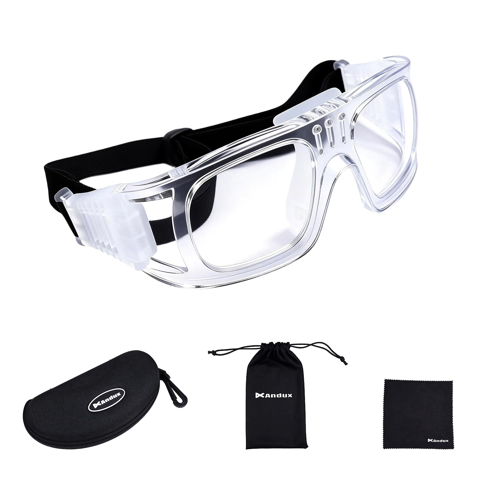 Andux Unisex Sports Glasses Anti Fog Goggles for Basketball Dribbling, Lacrosse, Eye Training LQYJ-01