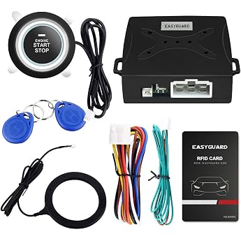 EasyGuard Smart Key RFID Car Alarm with Smart Push Start Button & Touch Keyless Go System