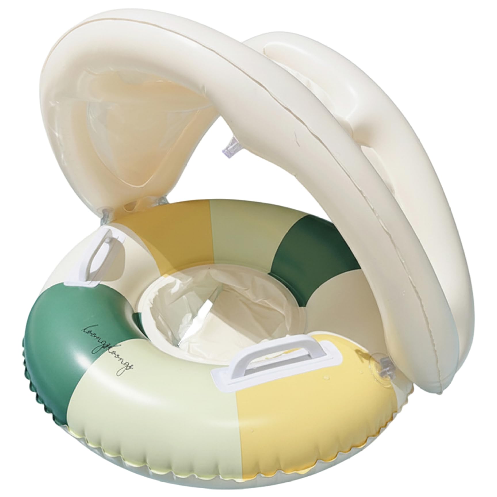 Baby Float with Canopy UPF Sun Shade & Secure Seat for Pool Lake & Beach Inflatable Baby Swimming Float for Infants 6 12 Months
