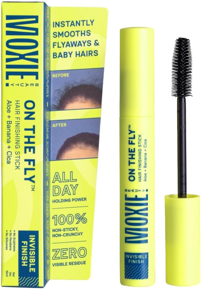 Moxie Beauty On The Fly | Hair finishing stick for women | Anti frizz baby hair fixer | Non sticky and non greasy | Anti flyaway wand | (10 ml (Pack of 1))