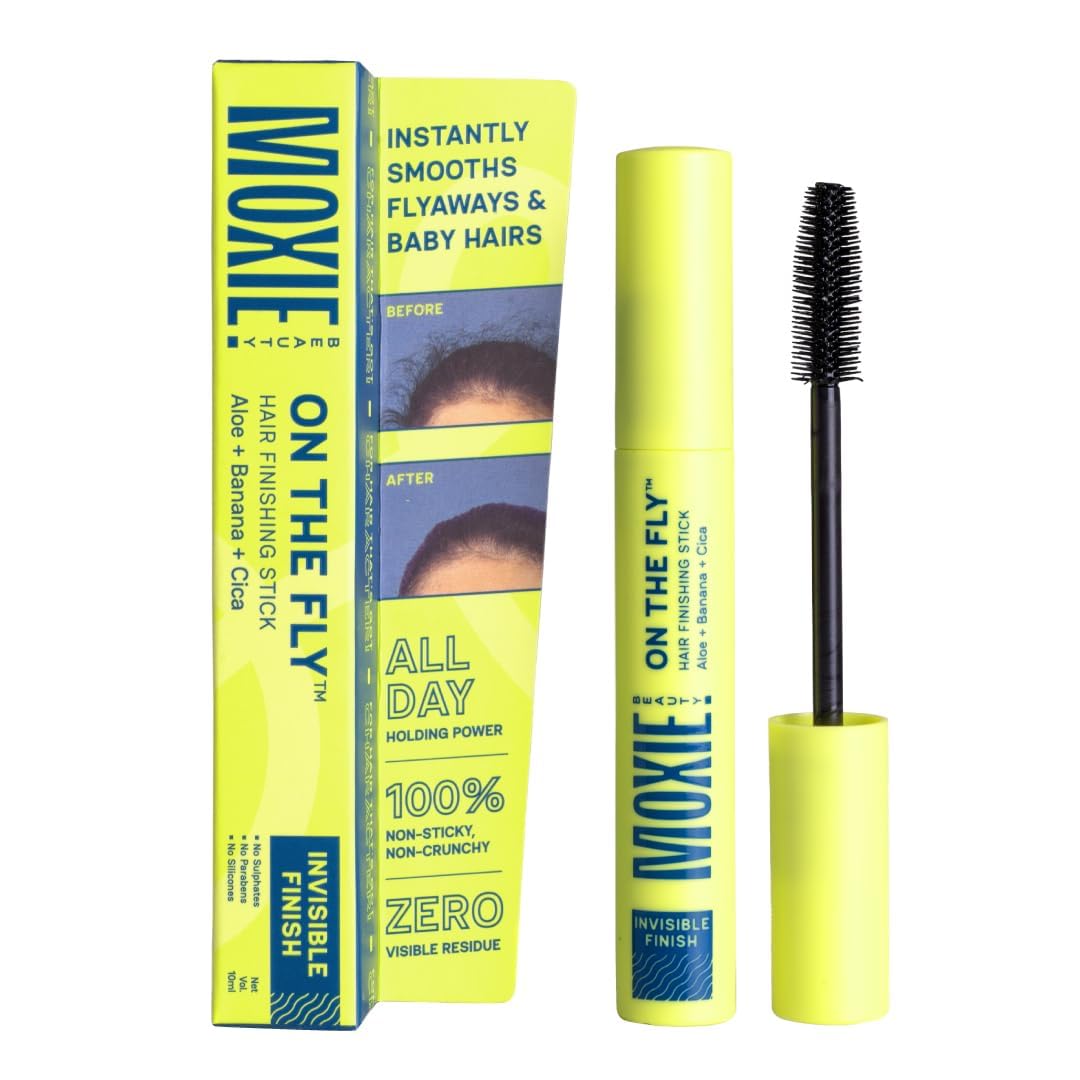 Moxie Beauty On The Fly | Hair finishing stick for women | Anti frizz baby hair fixer | Non sticky and non greasy | Anti flyaway wand | (10 ml (Pack of 1)) Moxie Beauty On The Fly | Hair finishing stick for women | Anti frizz baby hair fixer | Non sticky and non greasy | Anti flyaway wand | (10 ml (Pack of 1))