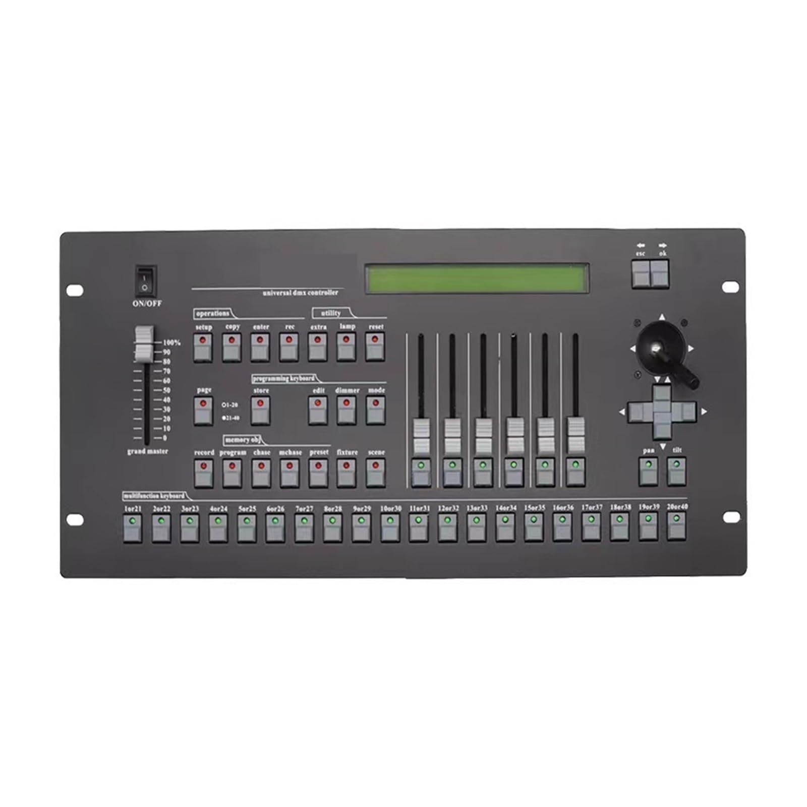 DMX Controller, Console DMX512 Computer Light Controller, Lighting DJ Equipment
