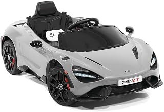 McLaren 765LT 12V Kids Ride-On Car with R/C Parental Remote (Gray)