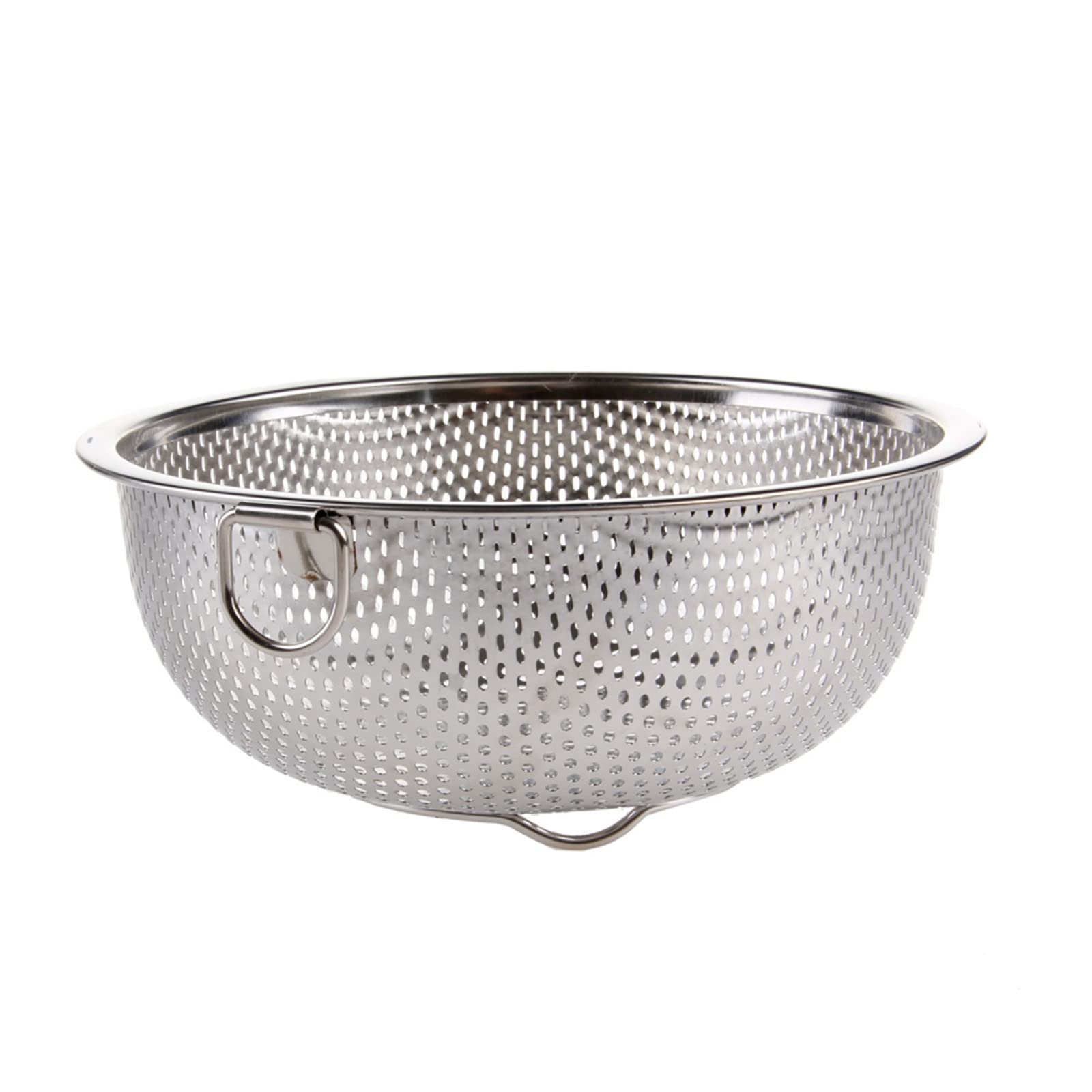 Cvzj Silver Stainless Steel Kitchen Hole Dense Sifter Colander Strainer Sieve