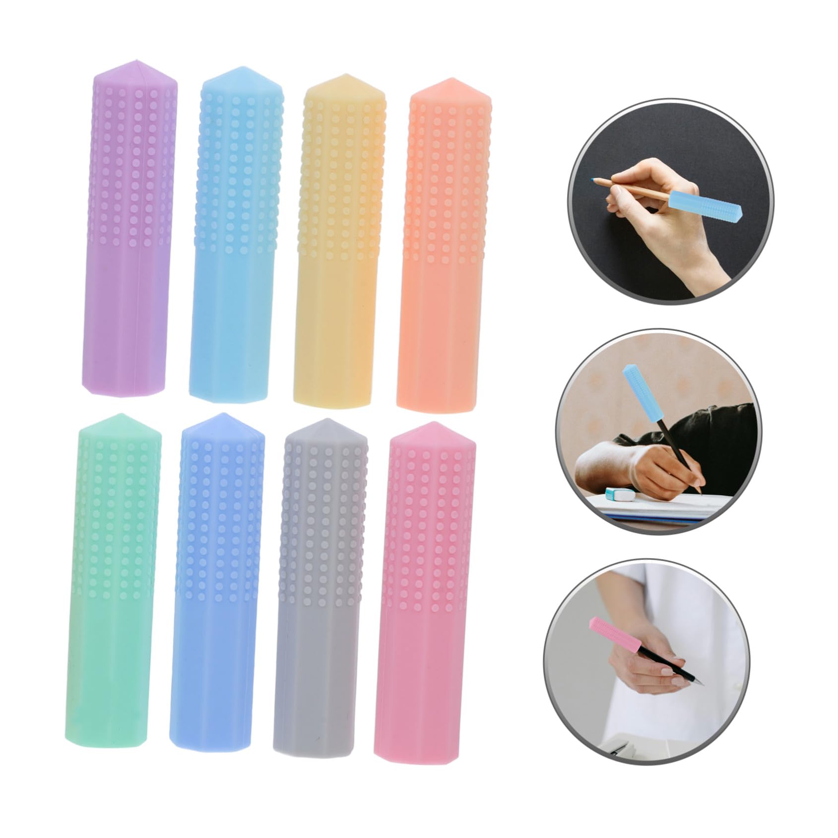 SHINEOFI 24 Pezzi Tappi per Matite in Silicone Masticabili Colorati per Supporto Sensoriale con Stimolazione Orale Adatti Matite e Penne per Studenti e Ambienti Educativi
