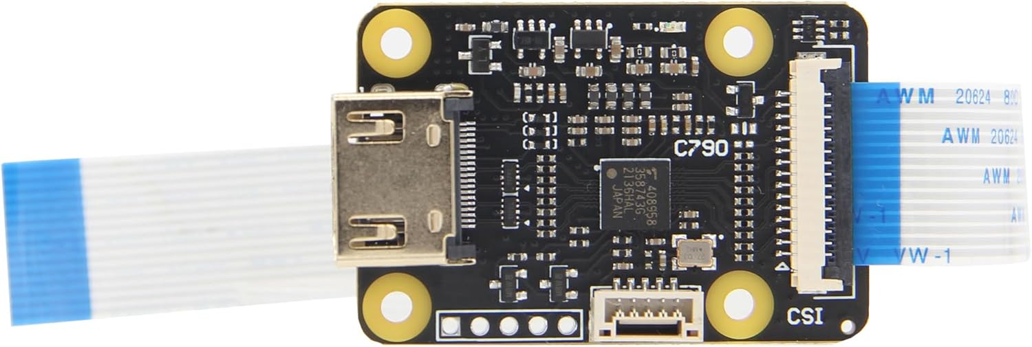 Geekworm C790 CSI-2 Video Capture Module for Raspberry Pi, TC358743 Chipset, 1080p60 Video & Audio Input, Compatible with Raspberry Pi 5/4B/3B+/3B/Zero/W/2W/CM4