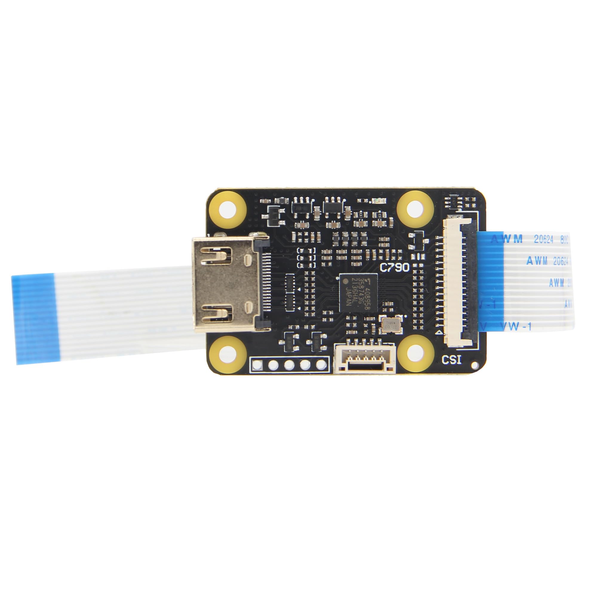 Geekworm Raspberry Pi HDMI to CSI-2 Module C790, HDMI Input TC358743XBG, Supports up to 1080p60fps Video & Audio, Compatible with Raspberry Pi 4B/3B+/3B/Pi Zero/W/2W/CM4