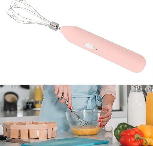 Miniatura 5 de Batidor de huevos eléctrico de mano con carga USB, mezclador de bebidas inalámbrico portátil con batidor de acero inoxidable ()