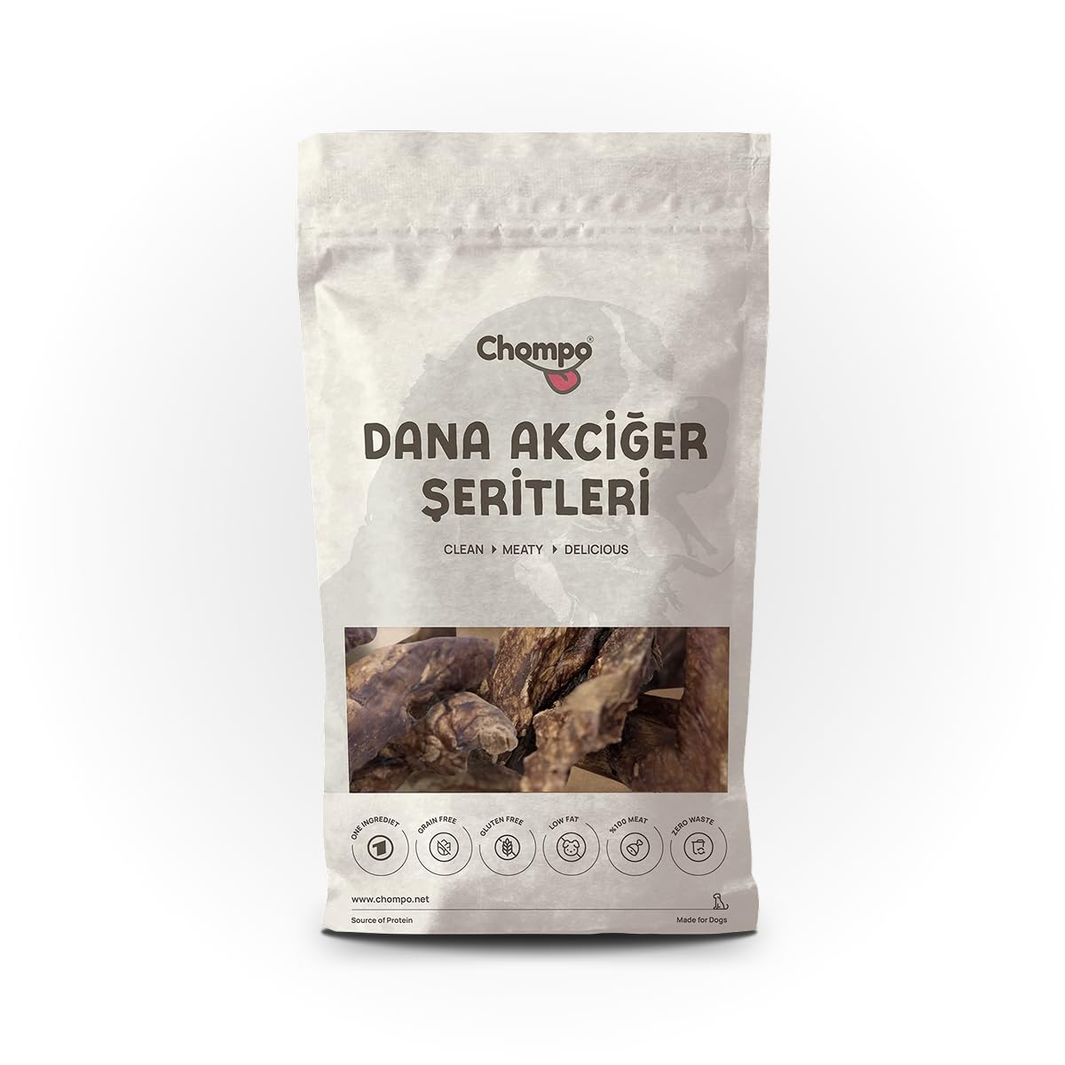 %100 Doğal ve Katkısız Dana Akciğer Şeritleri Köpek Ödülü 100 g