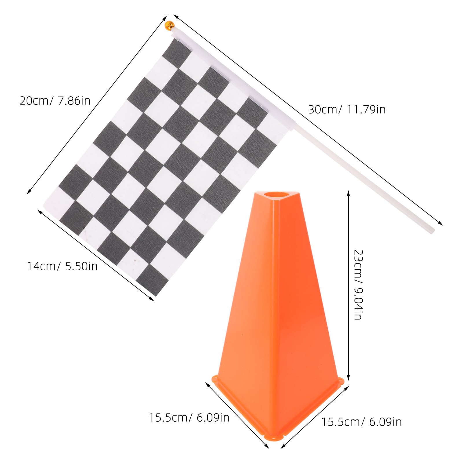 Toddmomy Conos de Tráfico para Carreras de PE Naranja, Fácil de Usar y Transportar, 4 Sets para Entrenamiento de Conducción y Fútbol al Aire Libre