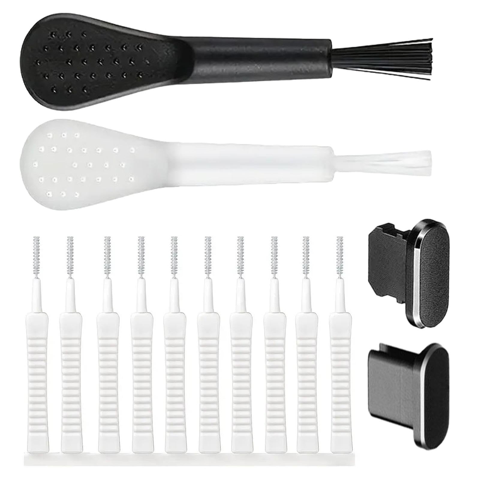 GEEEHUA 7 delige reinigingsset voor oplaadpoorten van telefoons, set USB C-stofbeschermingspluggen, Type C stofkap, beschermkap voor oplaadpoort met