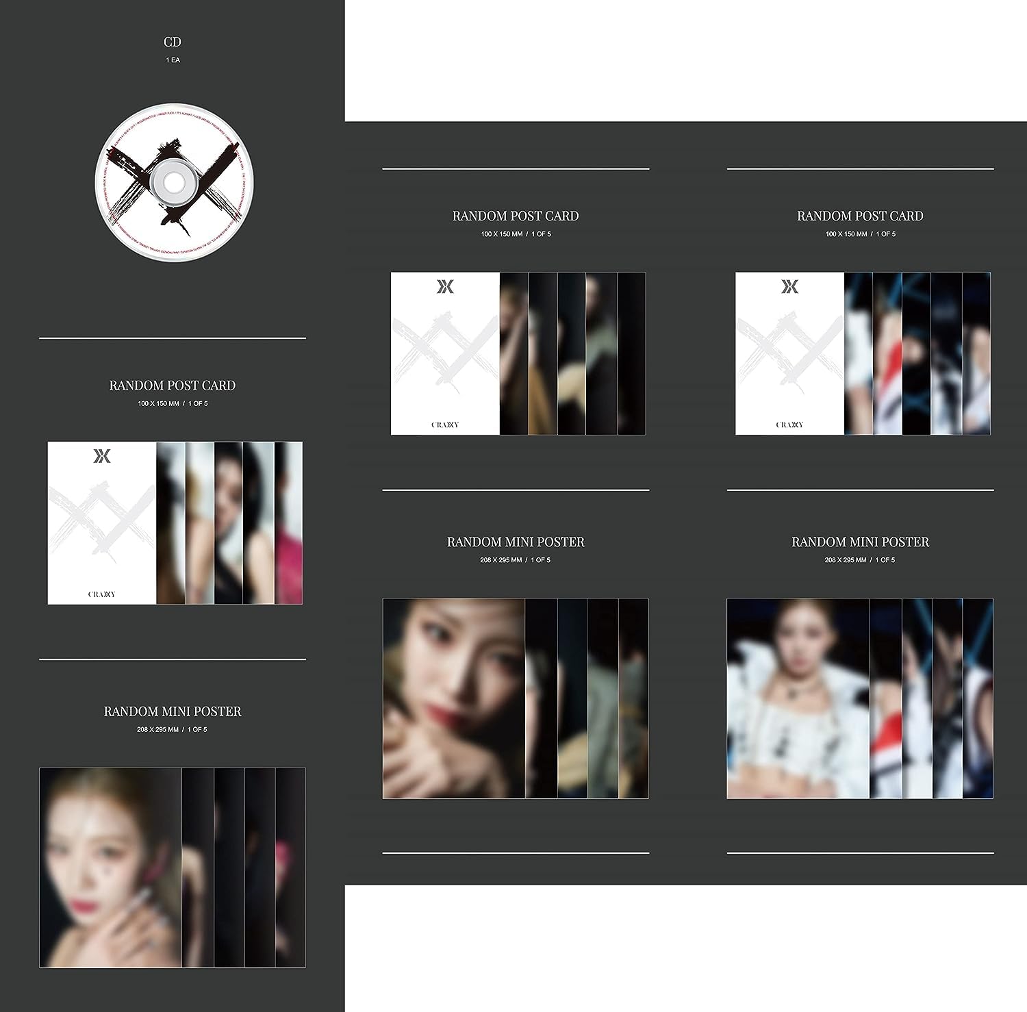 CRAXY - 4th Mini Album [XX] CD+Folded Poster (XX+NUGUDOM+SNS ver. SET/CD Only, No Poster)