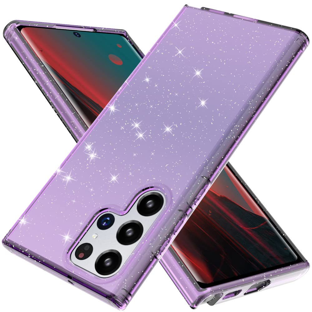 Coque Samsung S22 Ultra silicone violet souple transparente