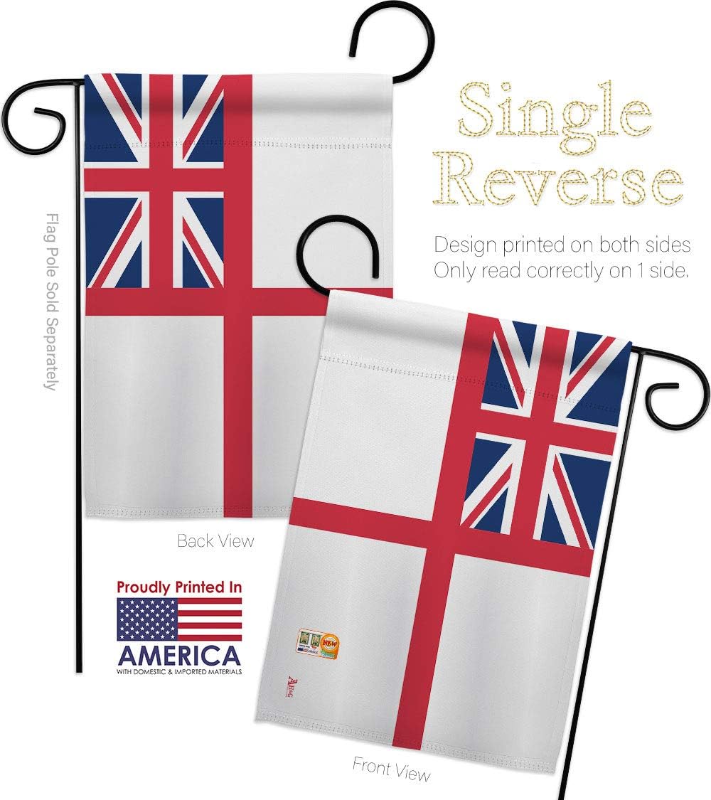 British Navy Garden Flag Set Wall Holder Regional World Historic International Heritage Celebration Cultural Country Particular Area Small Gift Yard House Banner Made In USA 13 X 18.5