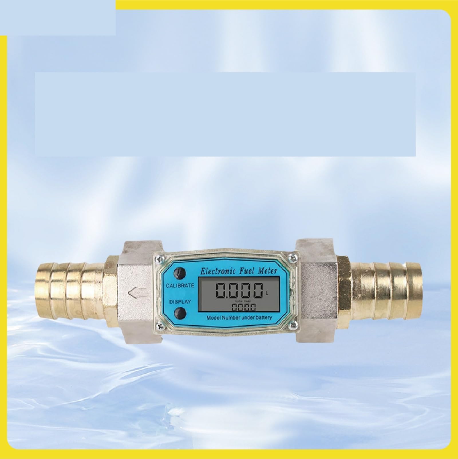 1 unidad de caudalímetro electrónico digital for combustible con pantalla LCD for metanol líquido, rosca de 1-2 pulgadas.(1.5inch Al Alloy)