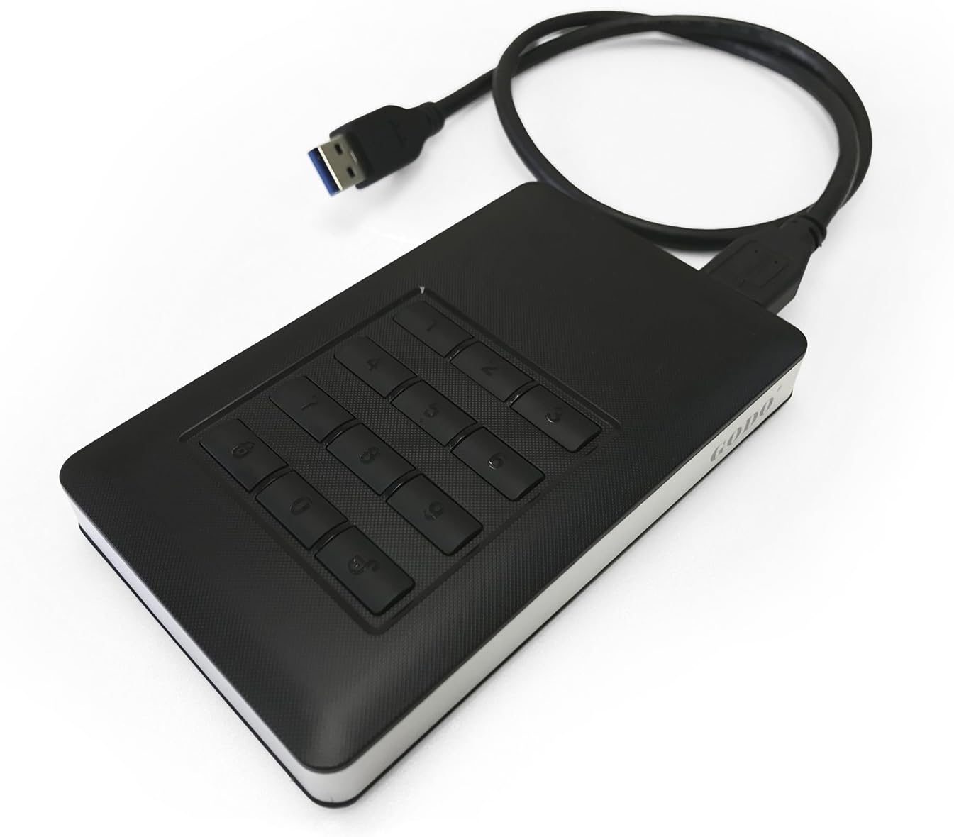 Encrypted Portable External Hard Drive - Teknub Godo 500GB USB 3.0 Keypad Lock 256-bit AES Physical Hardware Encryption Secure HDD Disk