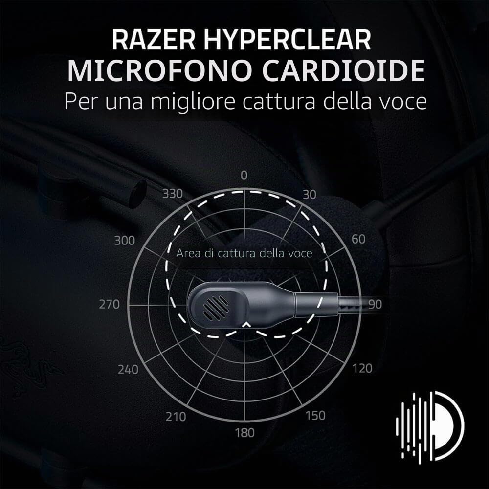 Razer BlackShark V2 X PlayStation Gaming Headset: 50 mm Drivers - Cardioid Mic - Lightweight - Comfortable, Noise Isolating Earcups - for PS5, Xbox Series X, PC, Switch via 3.5 mm Audio Jack - Black