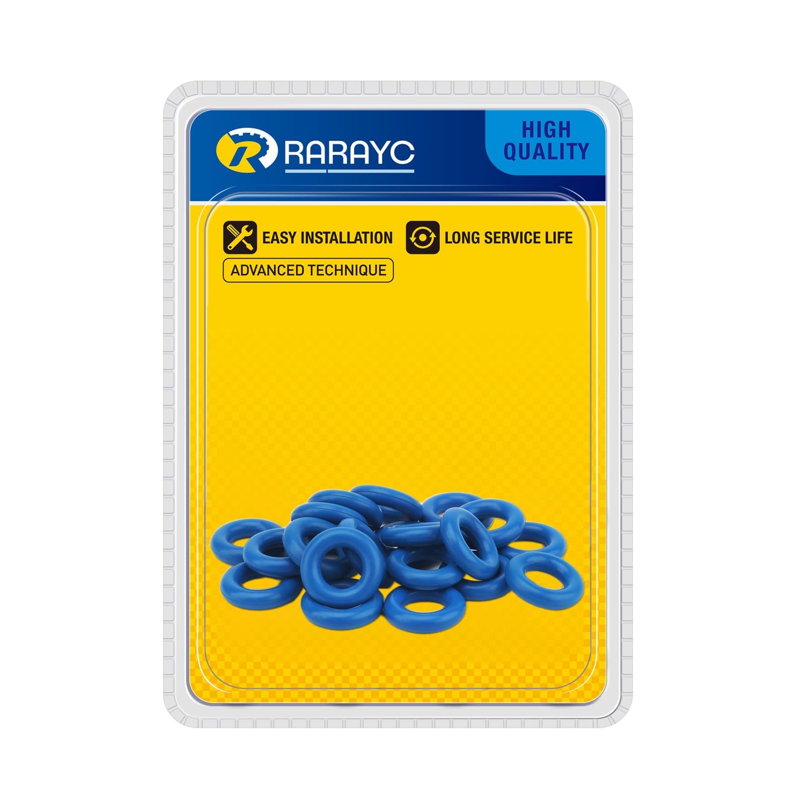 RARAYC 50 PCS FKM Fuel Injector O-Ring Set 7.52mm X 3.53 mm Universal Repair Kit for Various Vehicle Model Blue Compatible with IWP043 IWP063 IWP069