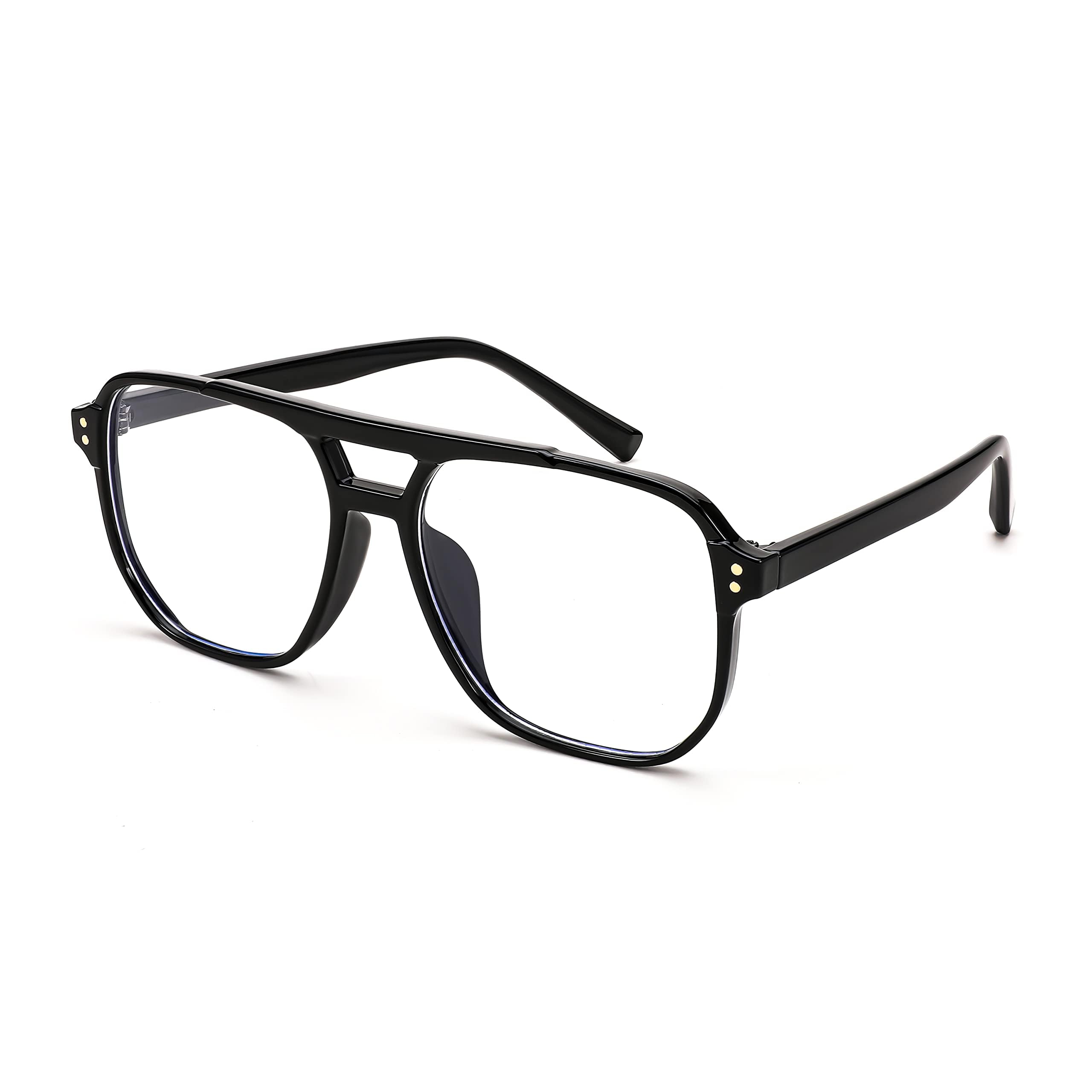 Photo 1 of FEISEDY Blue Light Blocking Glasses Fake Nerd Clear Square Computer Lightweight Pilot Glasses Frame Oversized B2866