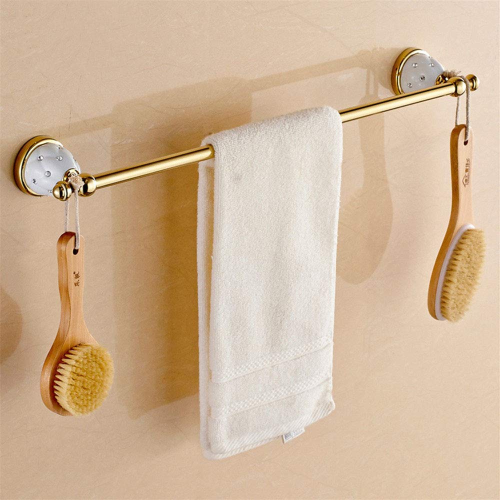 Amazon.com: CHEWYNP Simple Shelf, European Single Pole Towel Bar Gold  Stainless Steel Towel Rack,Bold Thick Bathroom Towel Rail,No Rust-H  70Cm/G/60cm : Everything Else